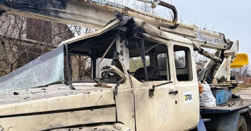 На Дніпропетровщині російський дрон атакував енергетиків ДТЕК