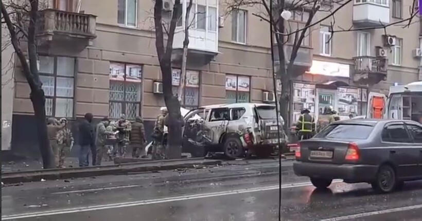 В окупованому Донецьку підірвали авто начальника Оленівської колонії (відео)