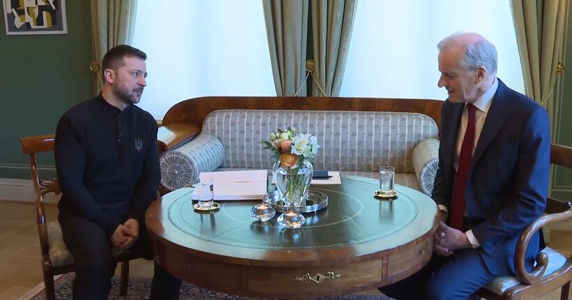 Зеленський зустрівся з прем'єр-міністром Норвегії: обговорили мир та збільшення допомоги Україні