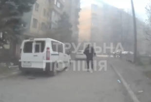 У поліції опублікували відео патрульних з місця прильоту в Кривому Розі