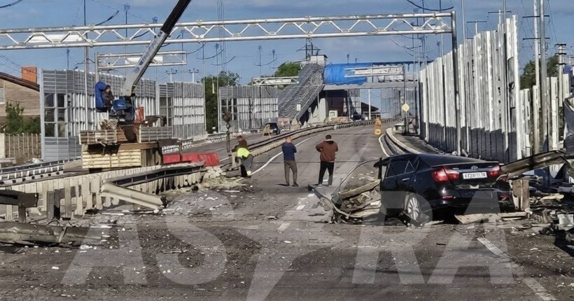 Окупаційна влада заявила про часткове обвалення мосту в Новоазовську