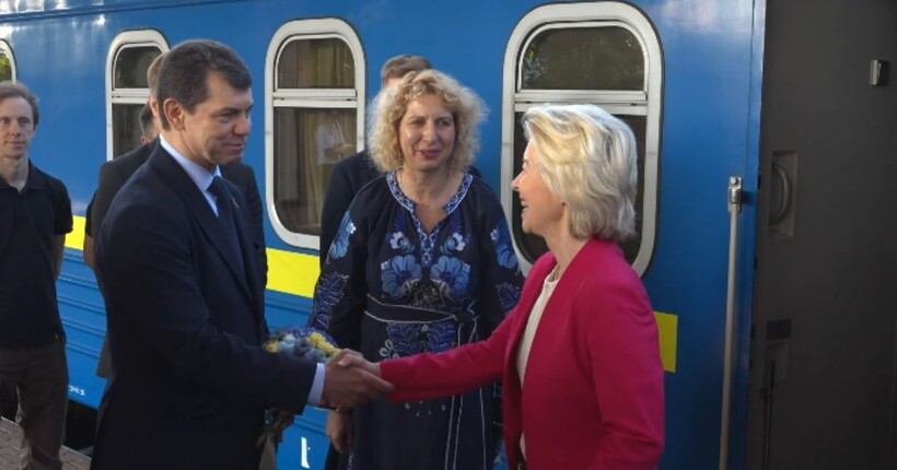 Президентка Єврокомісії прибула до Києва та анонсувала нові оборонні ініціативи для України