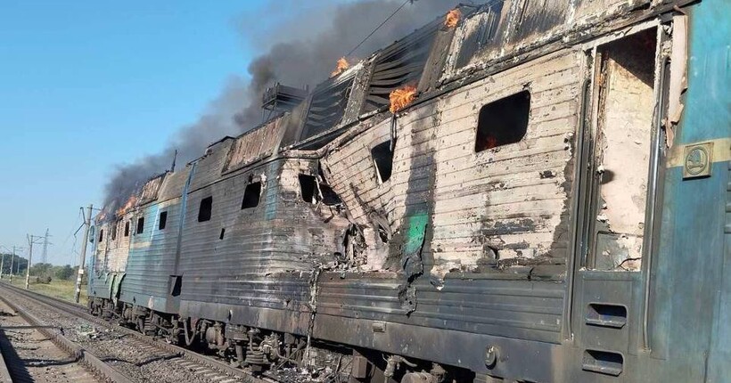 Російський дрон уразив пасажирський поїзд у Запорізькій області