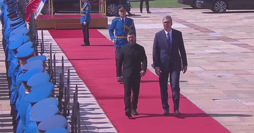 Зеленський зустрівся з Вучичем у Белграді (відео)