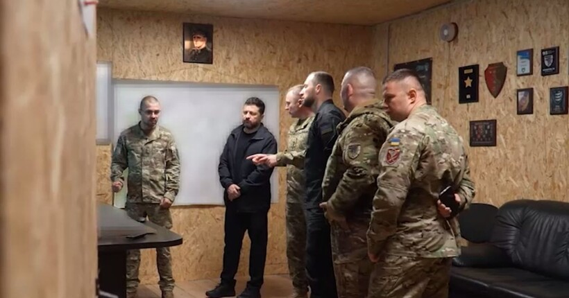 Зеленський, Хмара і Драпатий відвідали воїнів 66-ї бригади на Лиманському напрямку