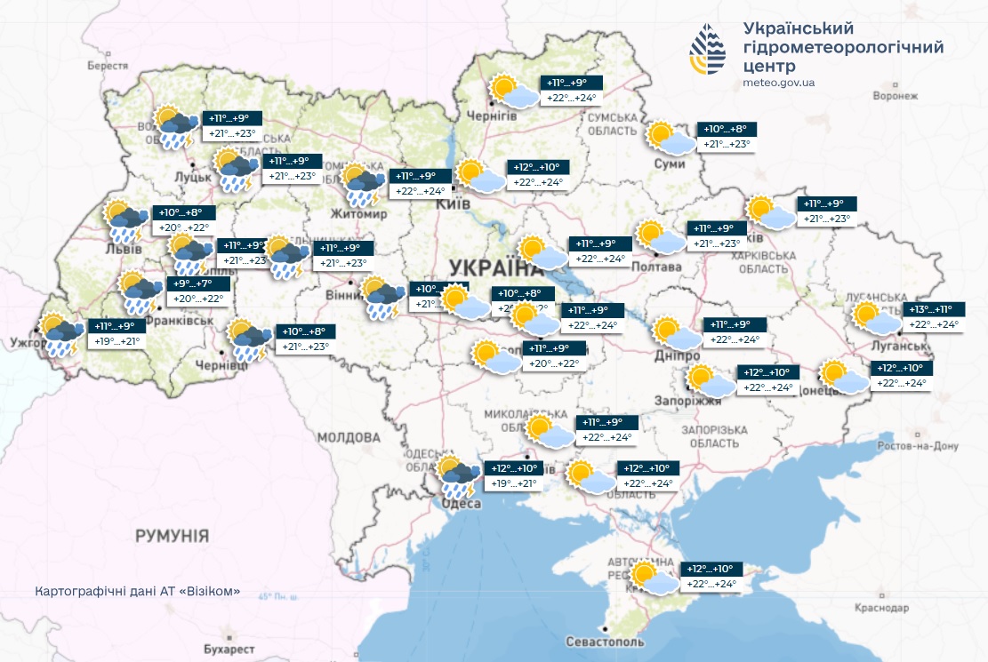 погода завтра