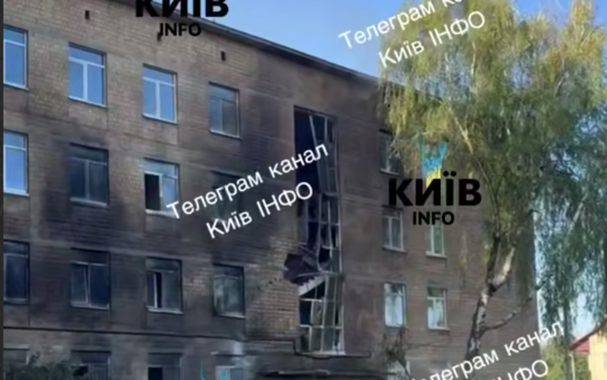 Удар по школі в Києві 1 жовтня - фото з соцмереж