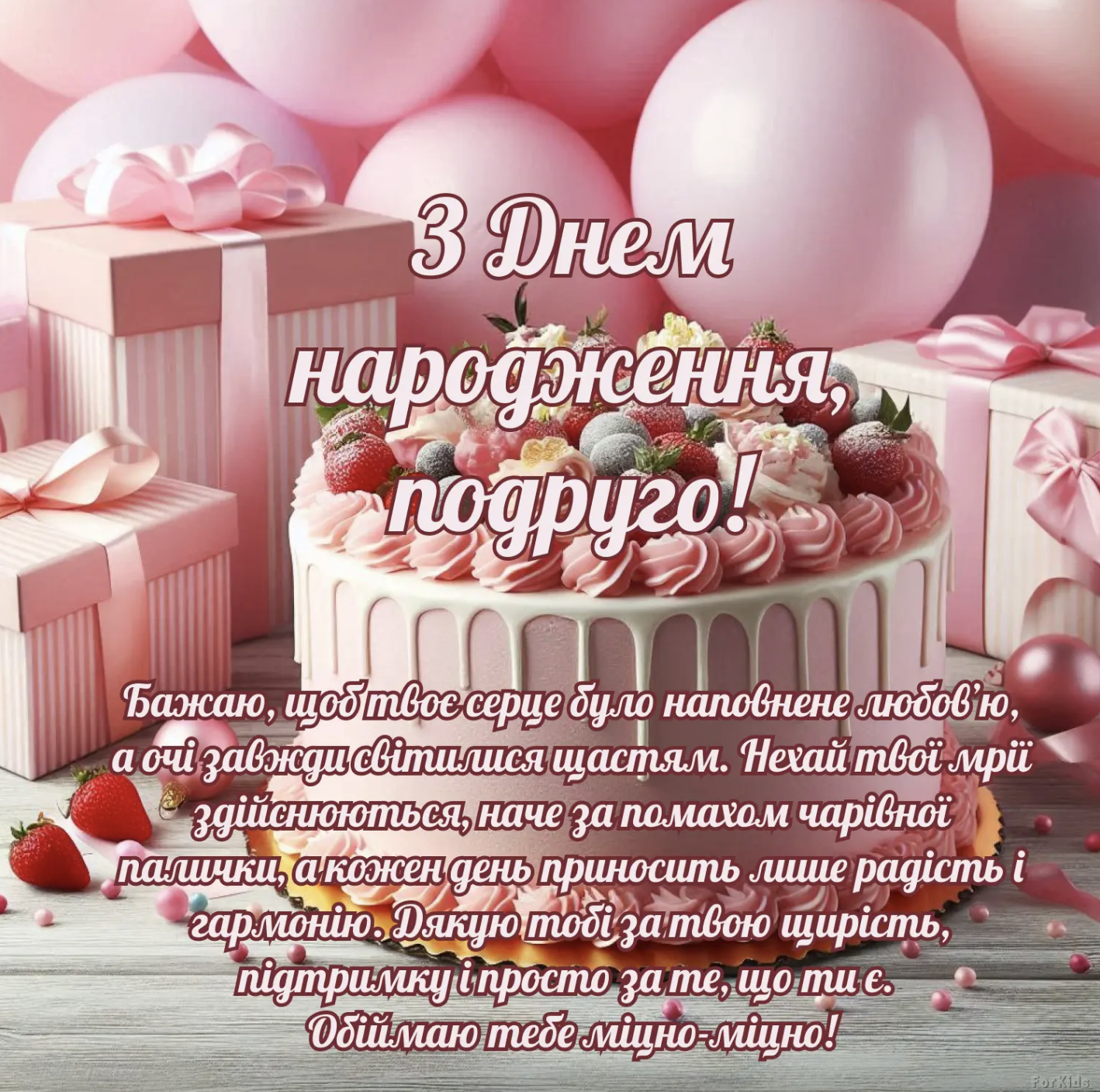 Привітання з Днем народження подрузі 