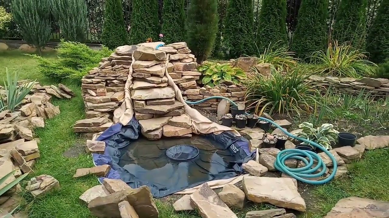 як будувати водопад на дачі