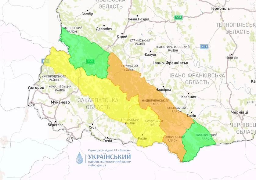 У Карпатах температура знизилась до -15 градусів